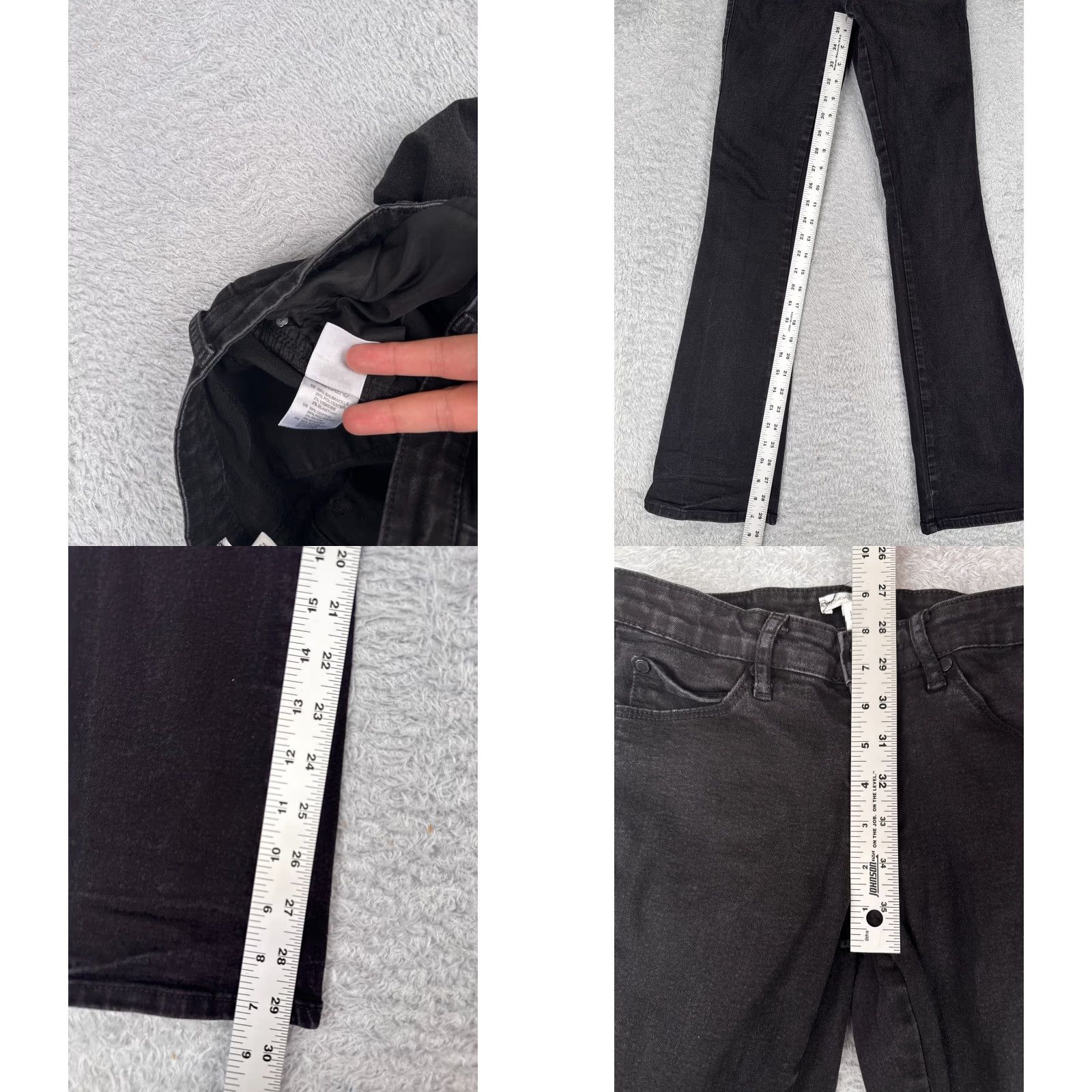 Vintage Kendall And Kylie Women's Jeans Bootcut Low Rise Black Denim Juniors 25x30 Size 25" / US 0 / IT 36 - 8 Thumbnail