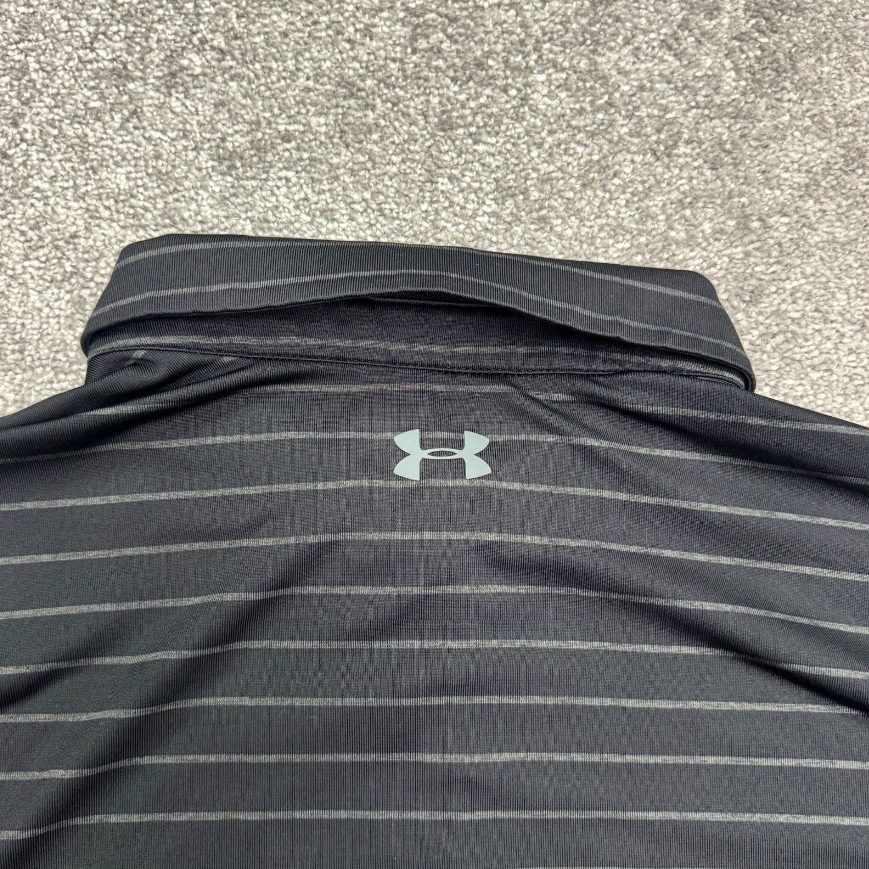 Under Armour Under Armour Polo Shirt Mens 2XL Black Striped Golf Activewear Casual Sport Short Sleeve Polo Size US XXL / EU 58 / 5 - 4 Thumbnail