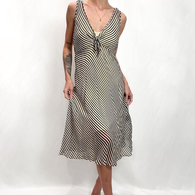 Ralph Lauren Ralph Lauren Silk Stripped Dress Size 4 Size S / US 4 / IT 40 - 1 Thumbnail