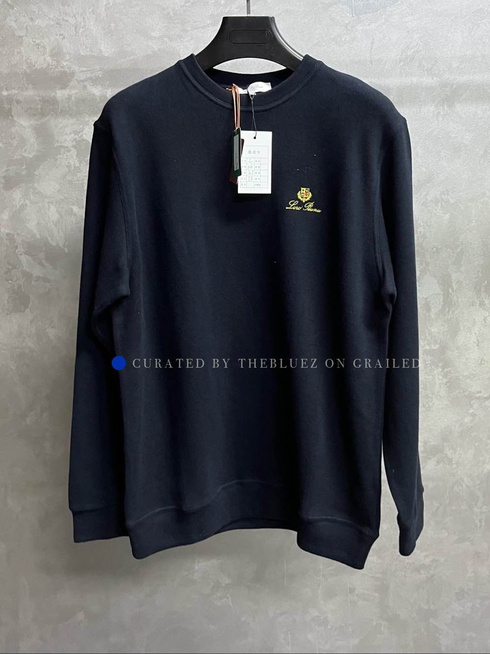 Loro Piana Blue Long Sleeve Sweatshirt - Size L Size US L / EU 52-54 / 3 - 1 Thumbnail