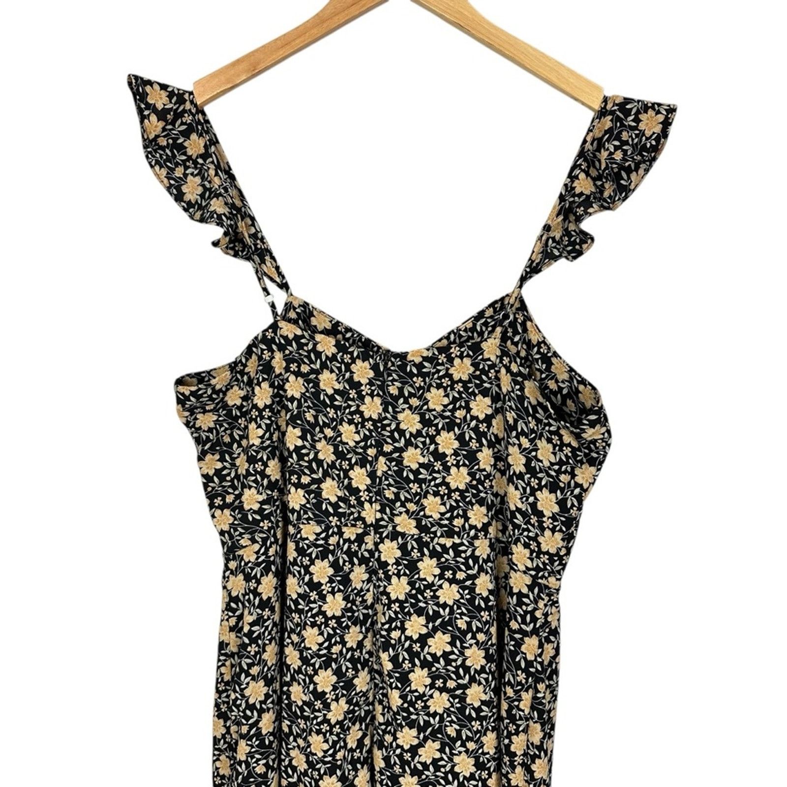 Lulus Lulus The Way to Love Black Floral Ruffled Maxi Dress XL Size XL / US 12-14 / IT 48-50 - 10 Thumbnail