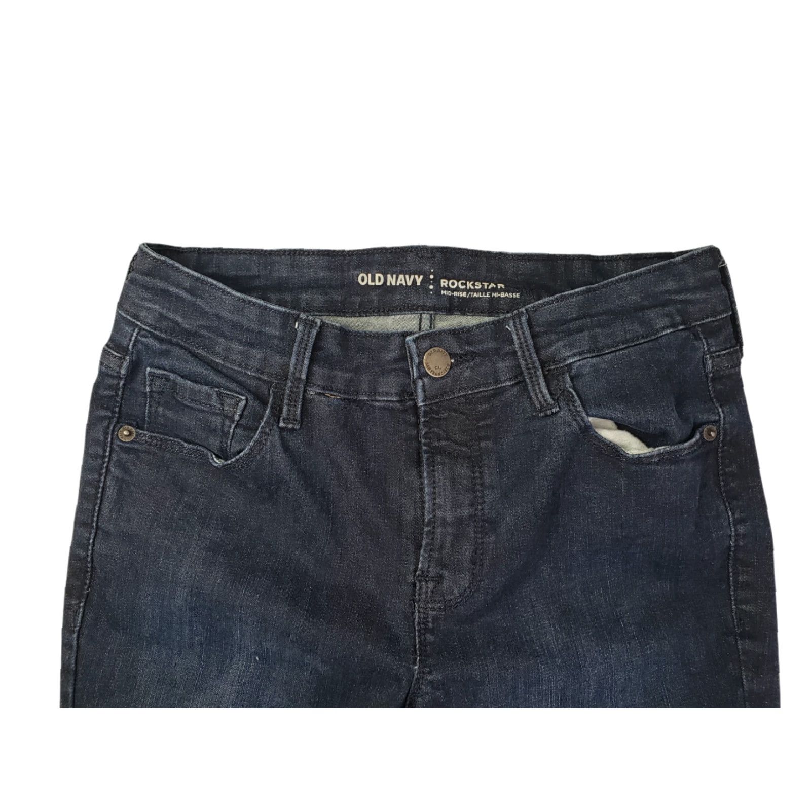 Old Navy Old Navy Rockstar Jeans Skinny Jegging Womens 4 26x27.5 Dark Wash Blue Denim City 9 - 011 Size 27" / US 4 / IT 40 - 2 Thumbnail