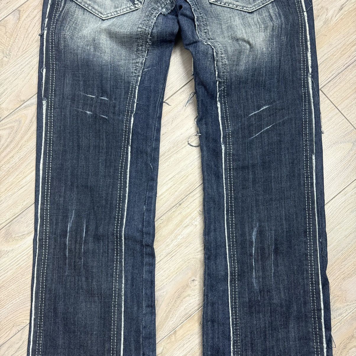 If Six Was Nine Y2K Opium Japanese Style Patchwork Semantic Kosmo Lupo Jeans Size US 32 / EU 48 - 15 Thumbnail