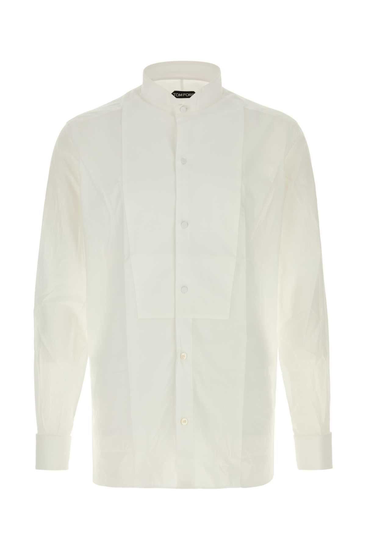 Tom Ford White Cotton Shirt Size US XL / EU 56 / 4 - 1 Thumbnail
