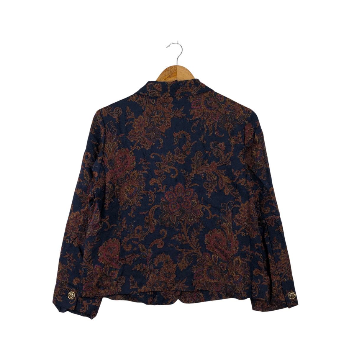 Burberry × Vintage Vintage BURBERRYS LONDON ENGLAND Red FloralLight Coat Jacket Size M / US 6-8 / IT 42-44 - 2 Thumbnail