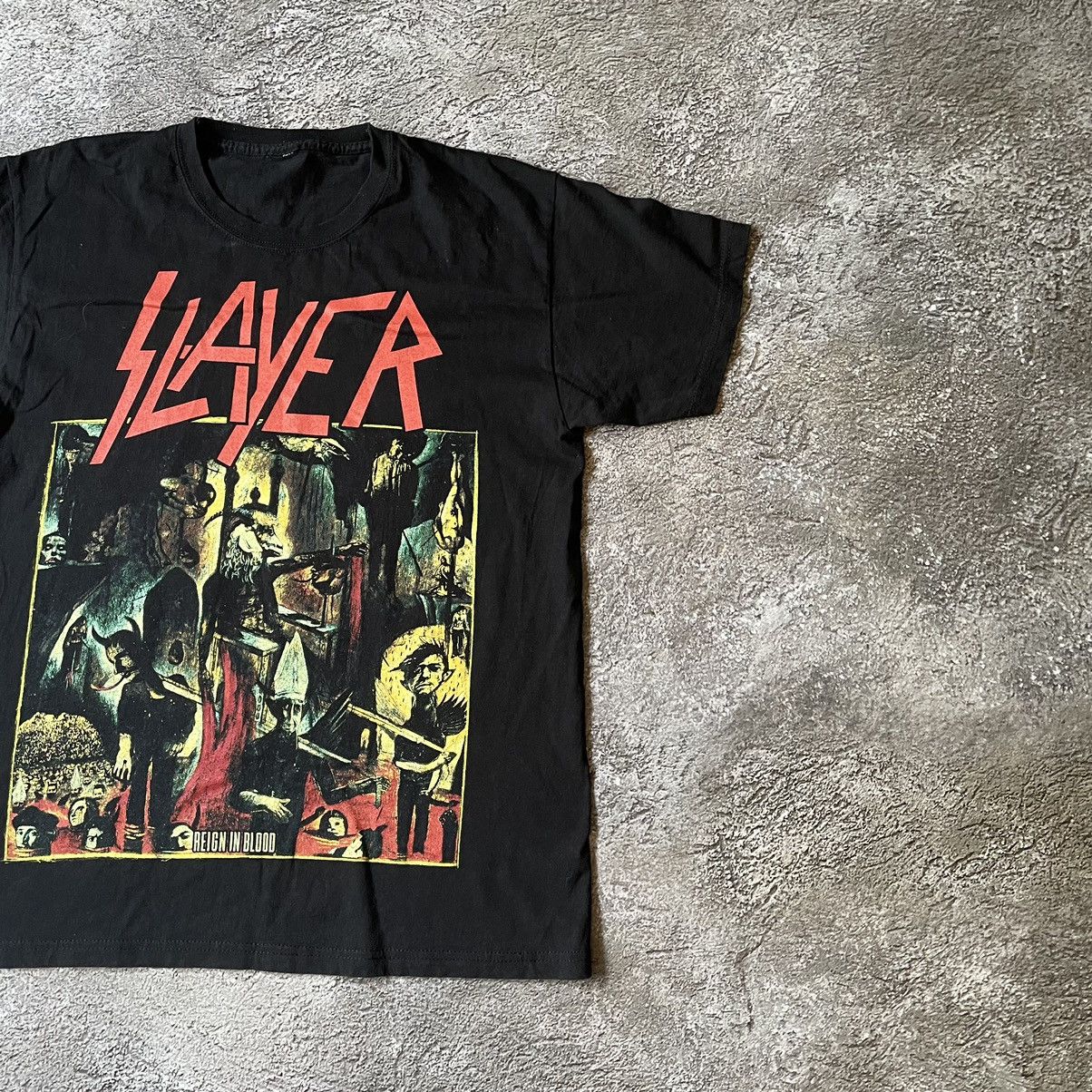 Vintage Vintage 90s Slayer Graphic Tee Punk Grunge Band Shirt Slim S Size US S / EU 44-46 / 1 - 2 Thumbnail