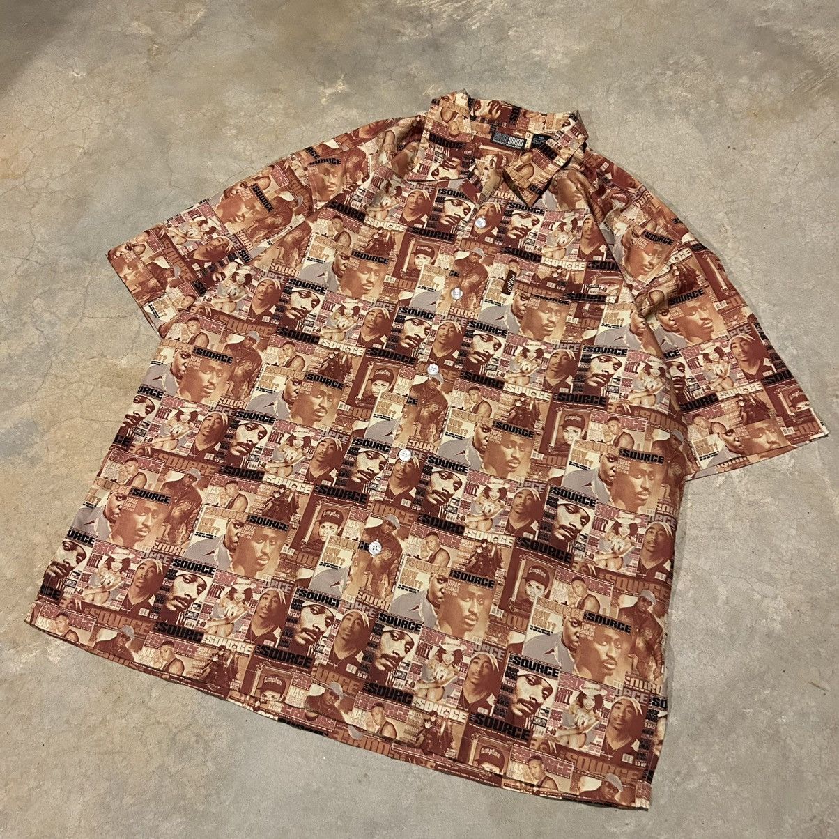 Enyce × Rap Tees × Vintage Crazy Vintage 90s Enyce The Source Rap Button Up Shirt Tupac Size US XXL / EU 58 / 5 - 2 Thumbnail