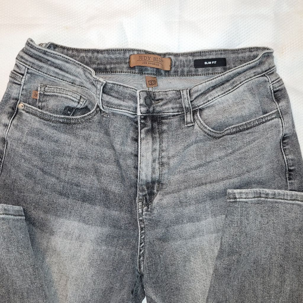 Judy Blue Women's Judy Blue Gray Slim Fit Skinny Jeans Size 13 Size 31" - 3 Thumbnail