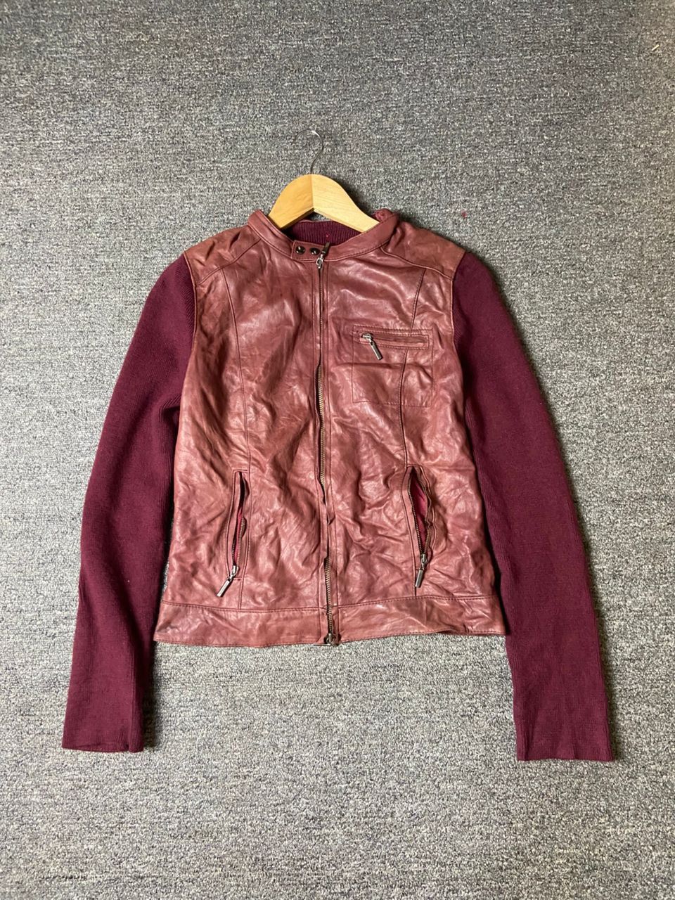 Japanese Brand Brahmin Motorcycle Leather Jacket (177) Size M / US 6-8 / IT 42-44 - 1 Thumbnail