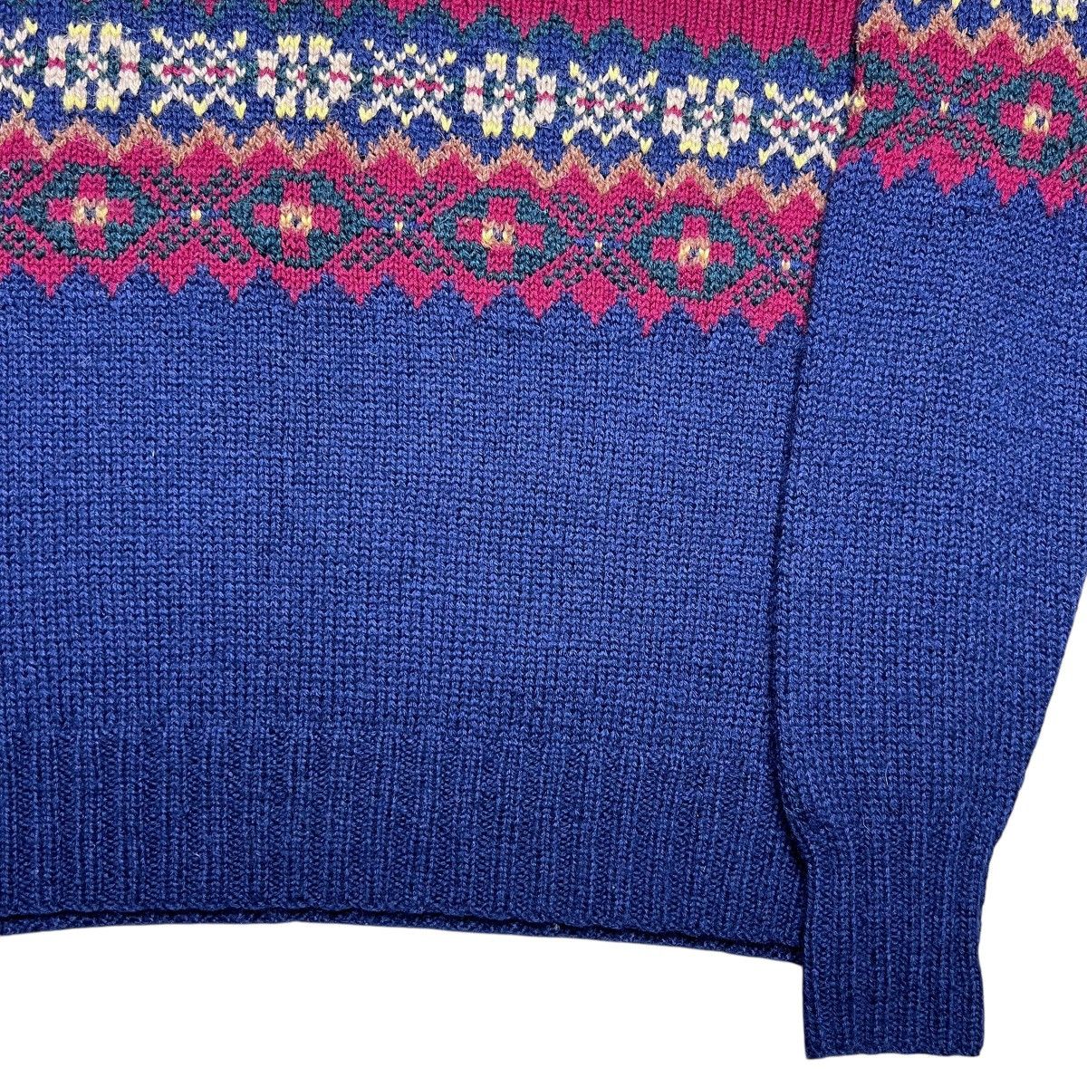 Polo Ralph Lauren × Vintage 1990s Polo Ralph Lauren Horse Horseshoe Hand Knit Sweater Size US M / EU 48-50 / 2 - 21 Thumbnail