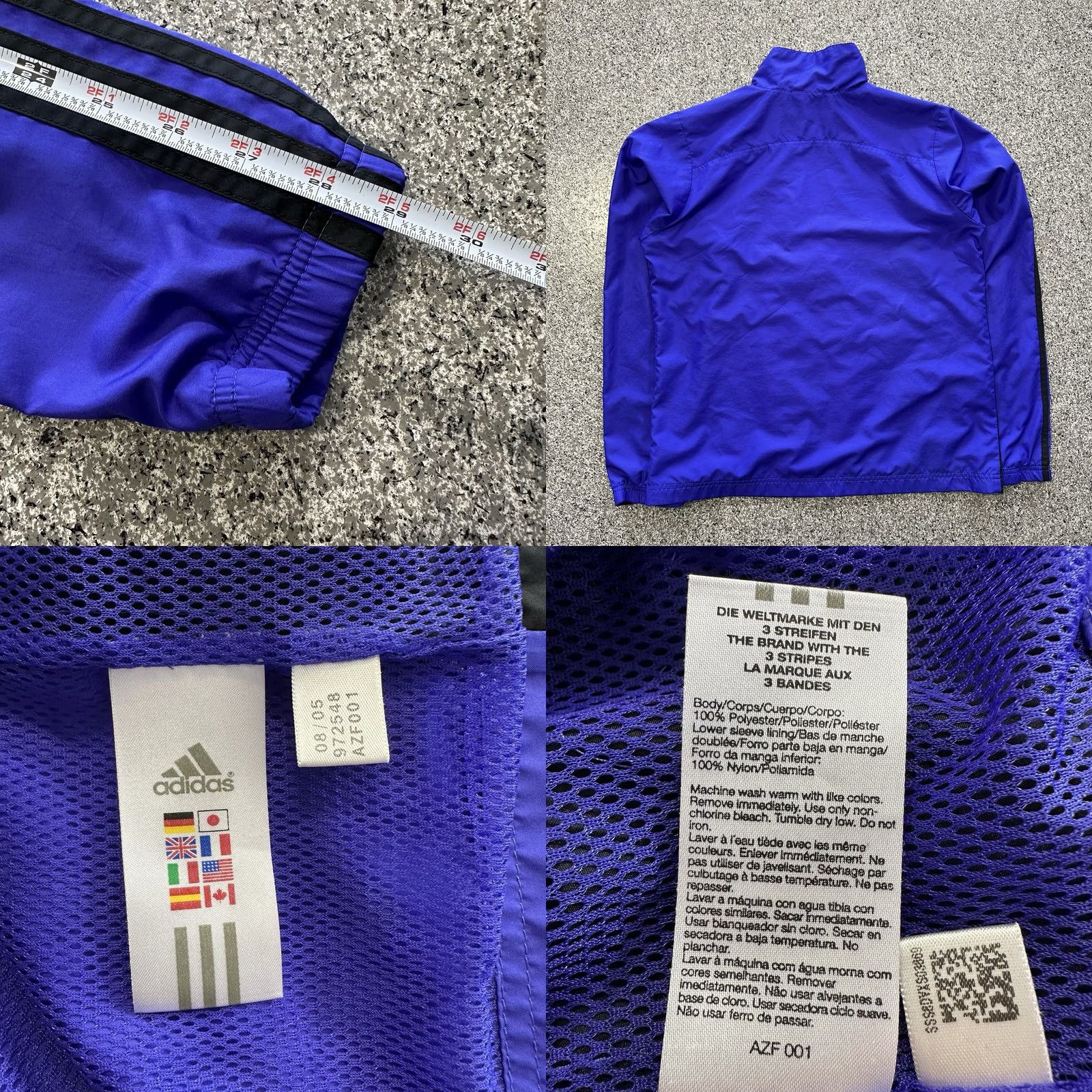 Adidas VINTAGE adidas Jacket Womens M Track Windbreaker Purple Black Y2K 05 Size M / US 6-8 / IT 42-44 - 8 Thumbnail