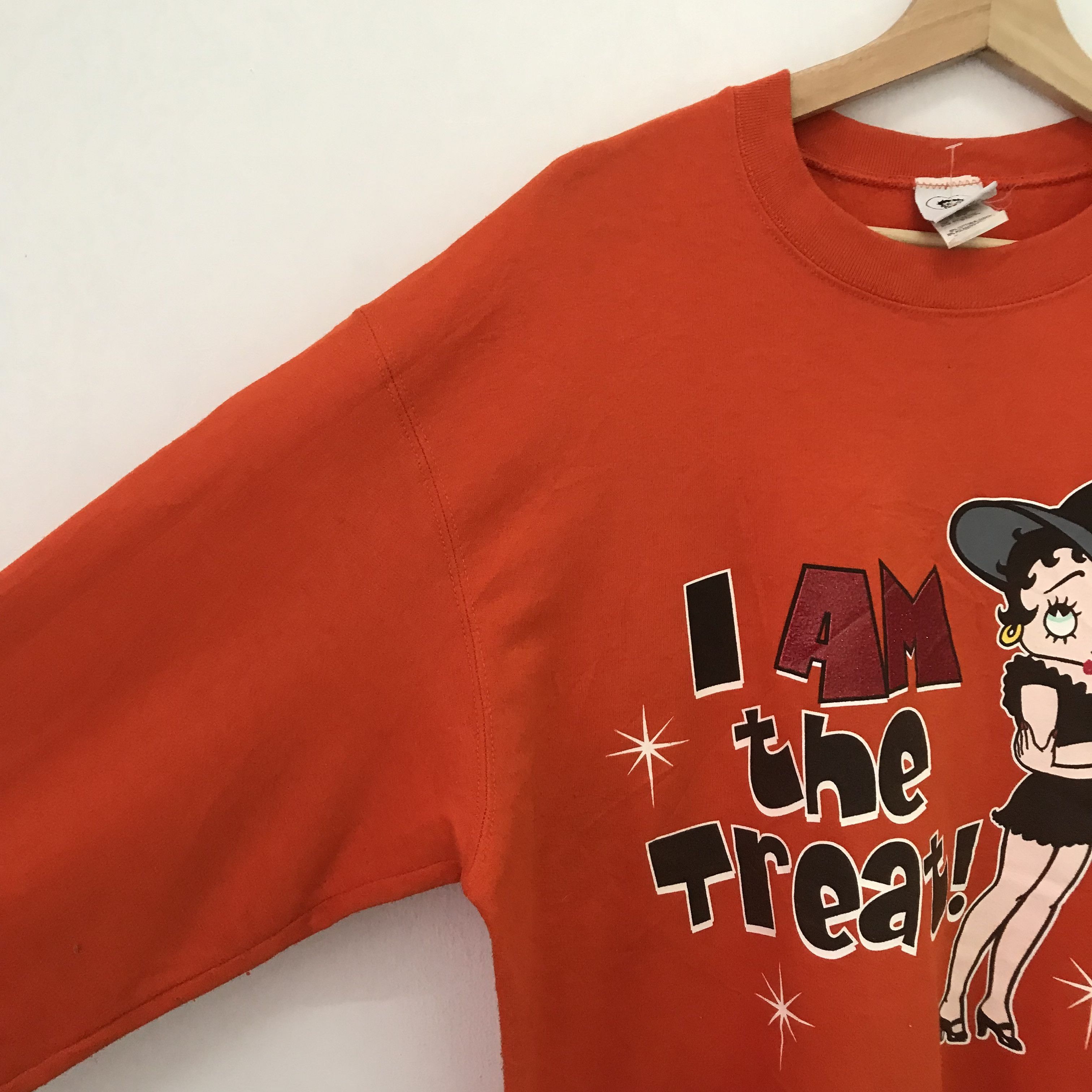 Vintage Vintage Betty Boop Cartoon Orange Sweatshirt - 540 Size US M / EU 48-50 / 2 - 4 Thumbnail