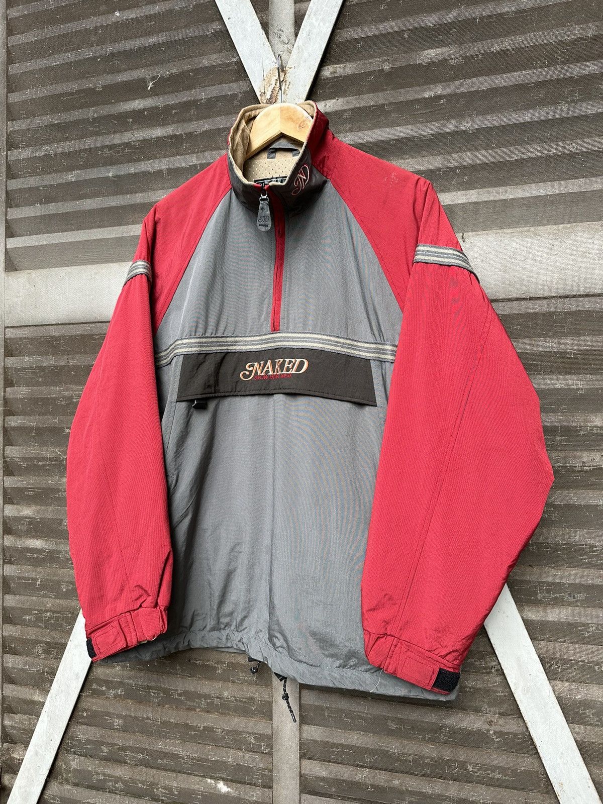 Vintage 👹Vintage NAKED SNOWBOARD THINSULATE LINED Pullover Jacket Size US L / EU 52-54 / 3 - 5 Thumbnail