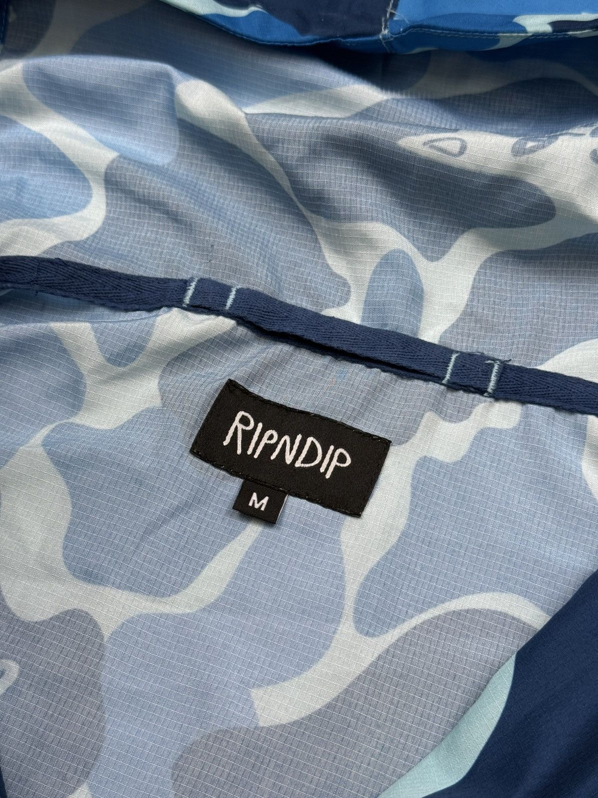 RIPNDIP RIPNDIP - Nerm Camo Packable Men's Anorak Jacket, Blue Camo Size US M / EU 48-50 / 2 - 6 Thumbnail