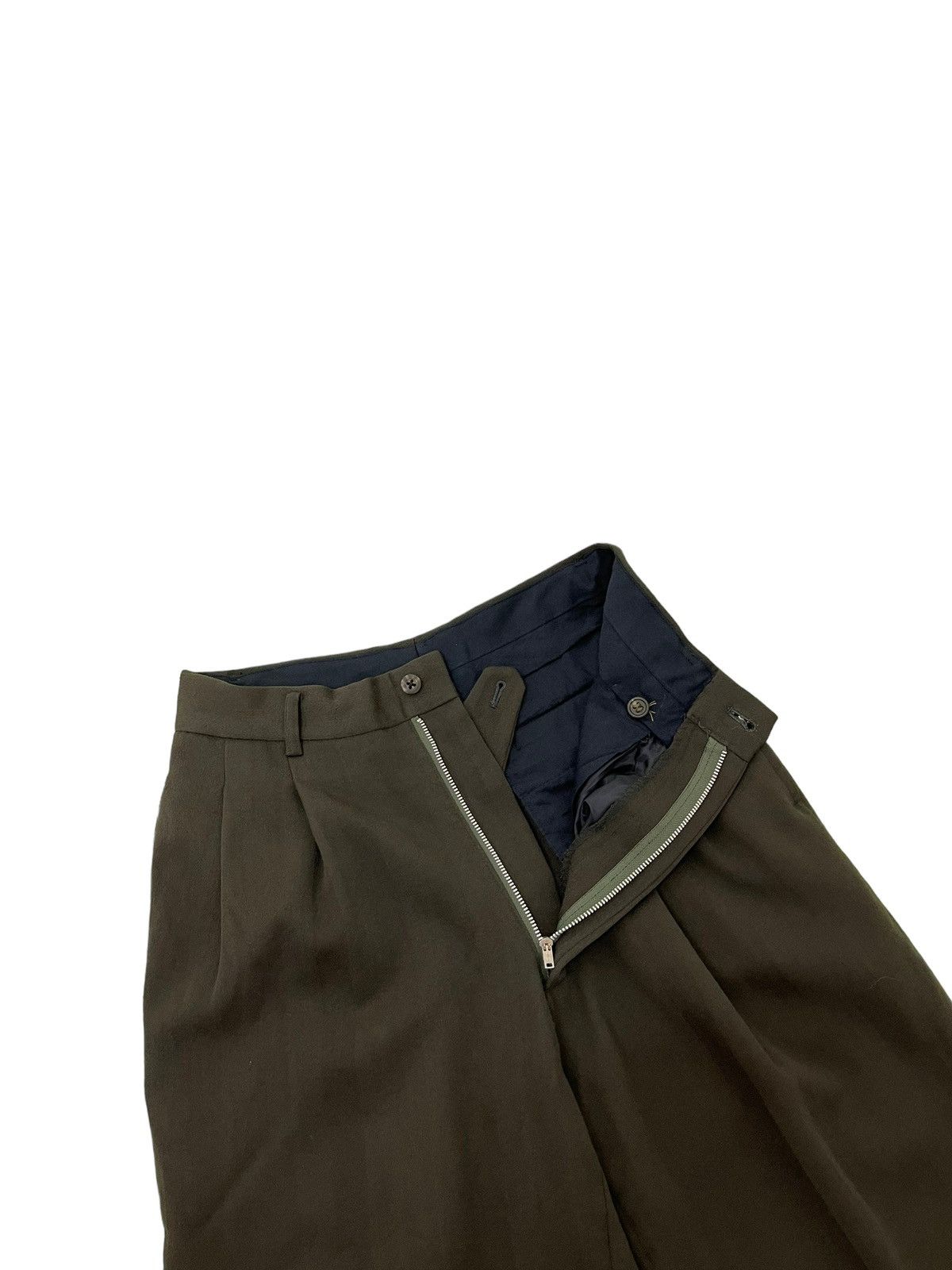Japanese Brand Wide Baggy Tapered 90s Scoll Wool Trouser 6🟦2 Size US 28 / EU 44 - 17 Thumbnail