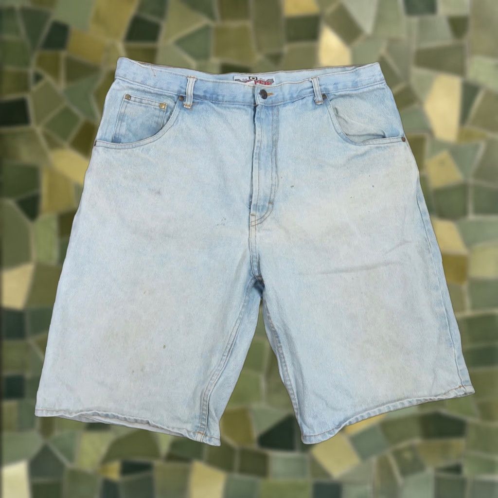 Denime VINTAGE Curfew Denim Bermuda Shorts Light Wash Blue 90s 80s Men 38 Inseam 11" Casual Shirts? Size US 38 / EU 54 - 1 Thumbnail