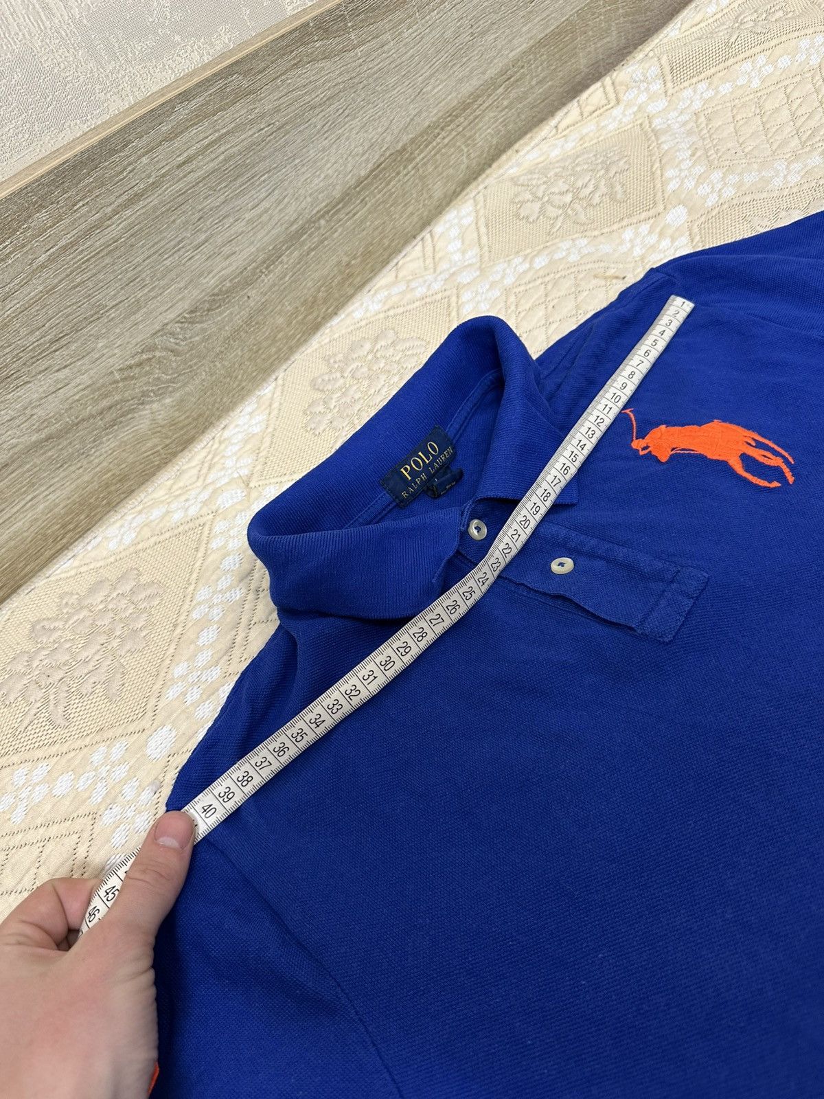 Ralph Lauren 🔥 Y2K Ralph Lauren Blue Big Logo Polo T Shirt Chief Keef Size US XS / EU 42 / 0 - 11 Thumbnail