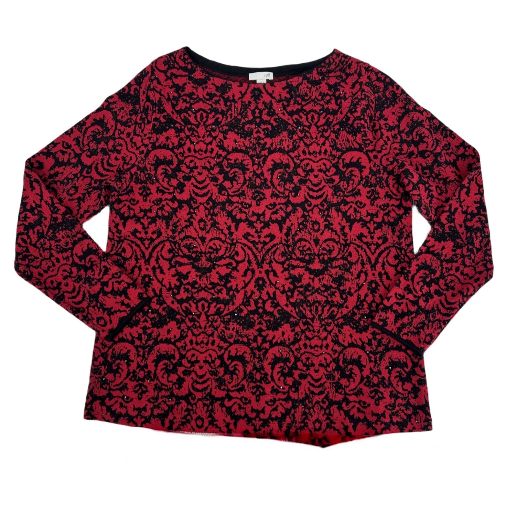 J. Jill J. Jill Ornamental Damask Knit Pullover - Women's MP Size M / US 6-8 / IT 42-44 - 1 Thumbnail