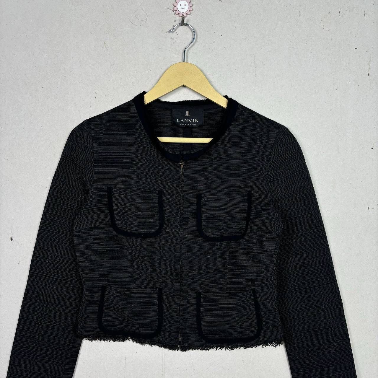 Lanvin Lanvin Japan Zip Tweed Jacket Sz 38 Shrunken Indie Sleaze Size S / US 4 / IT 40 - 3 Thumbnail