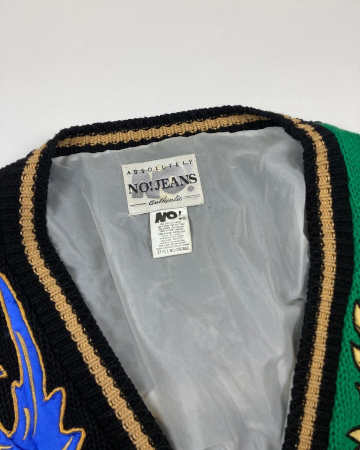 Japanese Brand Vintage rare No! Jeans patchwork cardigan japan suvenior Size US M / EU 48-50 / 2 - 5 Thumbnail