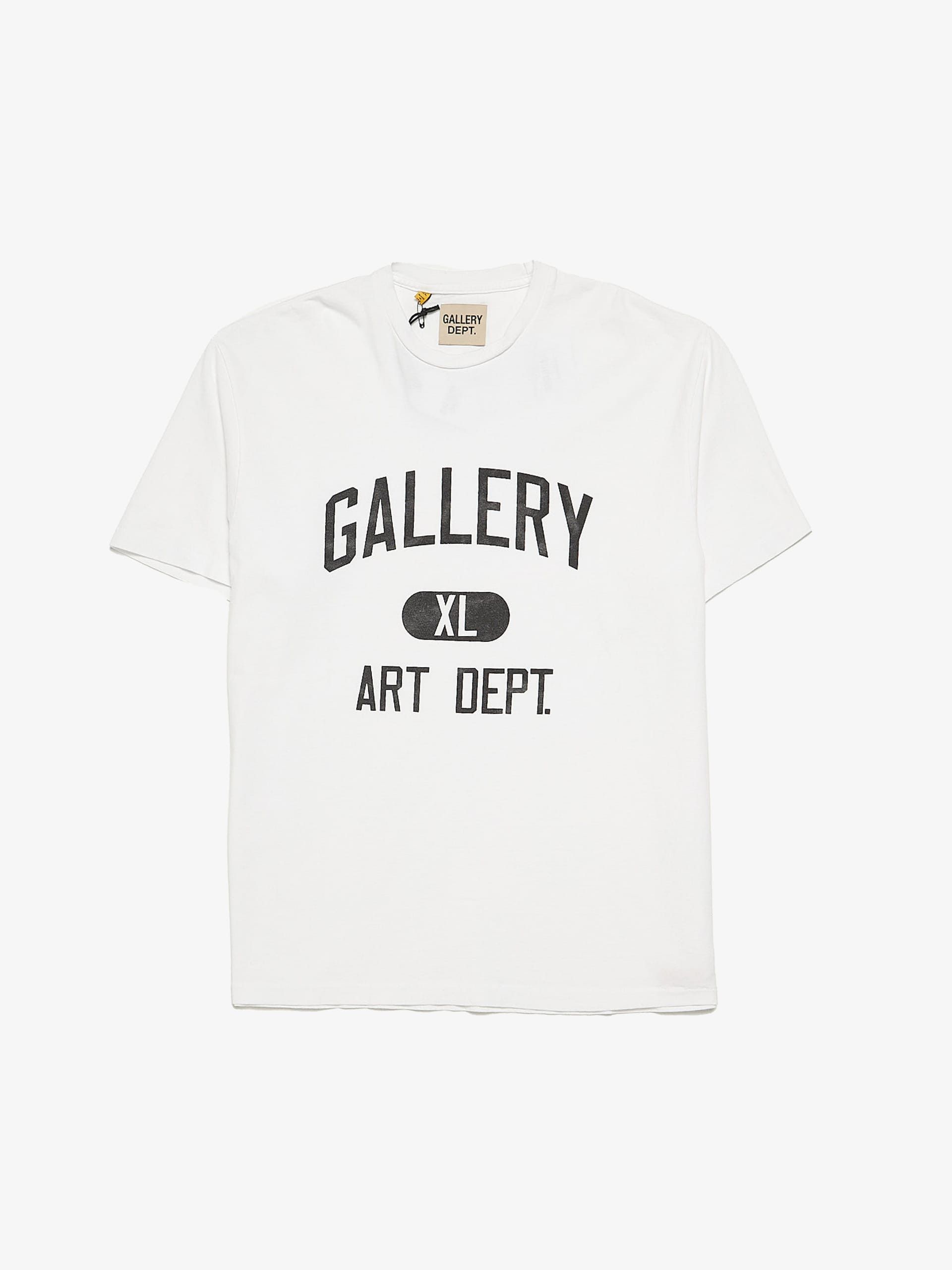 Gallery Dept. White Logo Printed Cotton T-shirt Size US XL / EU 56 / 4 - 1 Thumbnail