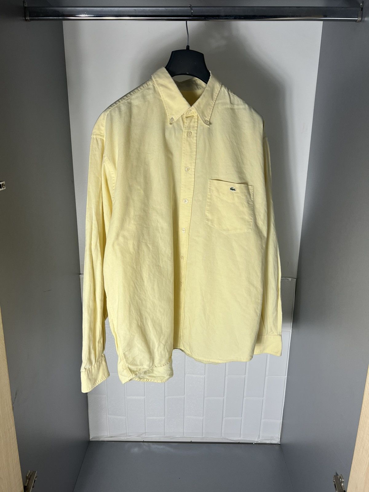 Lacoste × Vintage VERY RARE LACOSTE CHEMISE LONG SLEEVE SHIRT DESIGNER CASUAL Size US XL / EU 56 / 4 - 3 Thumbnail