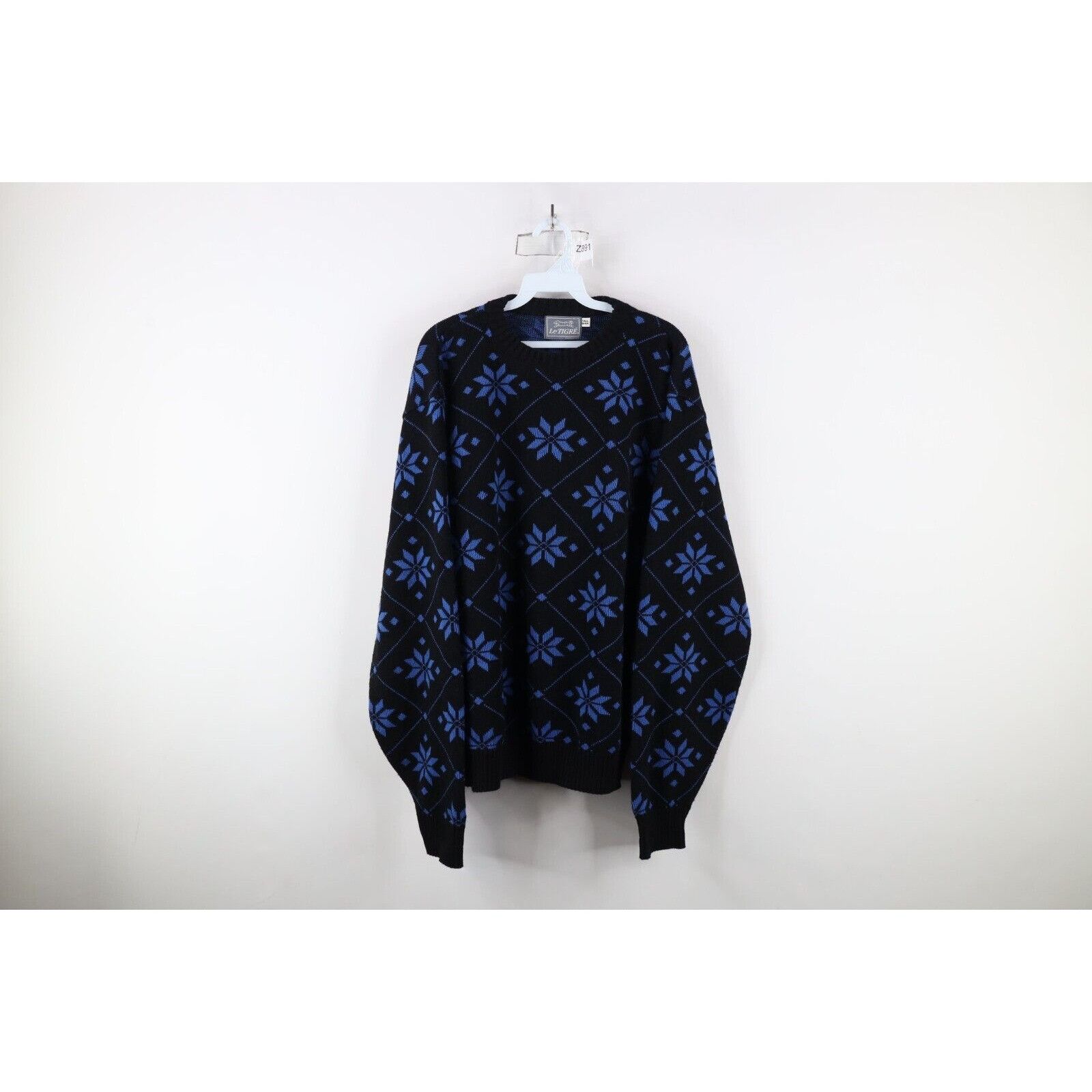 Vintage Vintage 90s Streetwear Christmas Snowflake Knit Sweater Size US XL / EU 56 / 4 - 1 Thumbnail
