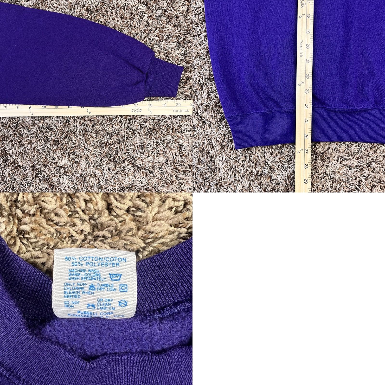 Jerzees VINTAGE Jerzees Sweatshirt Raglan Crewneck Purple 90s XL Adults Unisex United States USA Size US XL / EU 56 / 4 - 8 Thumbnail