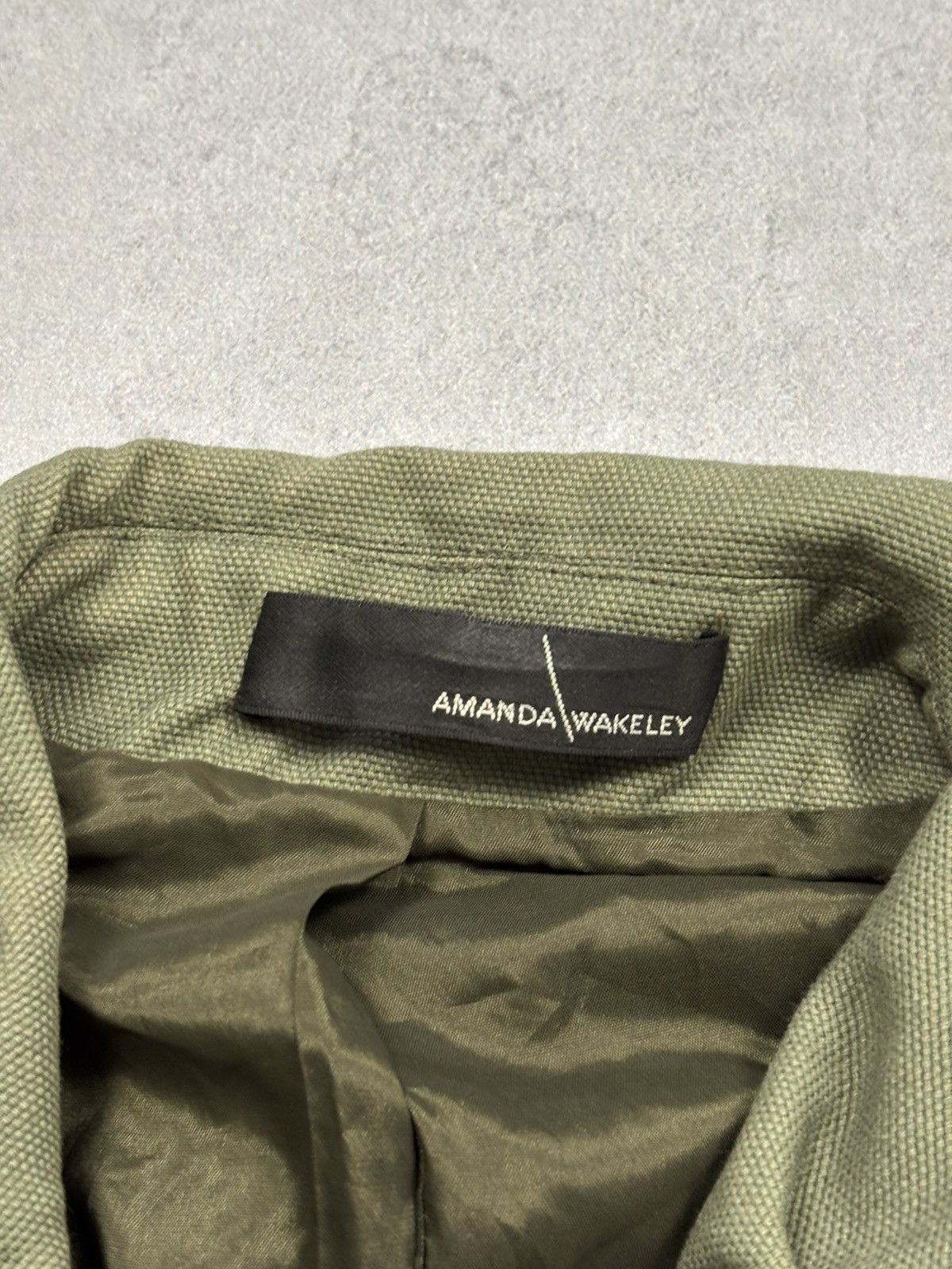 Other Amanda Wakeley Olive Green Belted Utility Jacket Luxury Rare Size M / US 6-8 / IT 42-44 - 11 Thumbnail