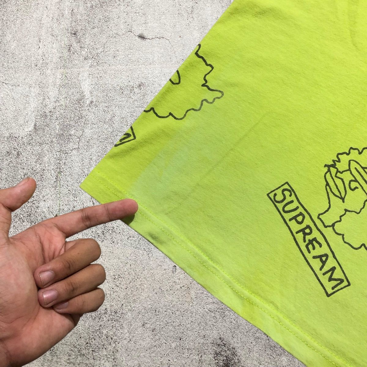 Supreme Supreme x Mark Gonzales Ramm Head T-shirt Green Streetwear Size US L / EU 52-54 / 3 - 4 Thumbnail