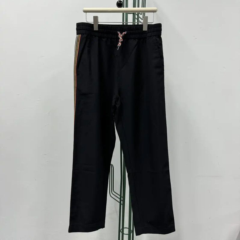 Burberry Burberry Black Cotton Striped Casual Pants Size US 26 / EU 42 - 1 Thumbnail