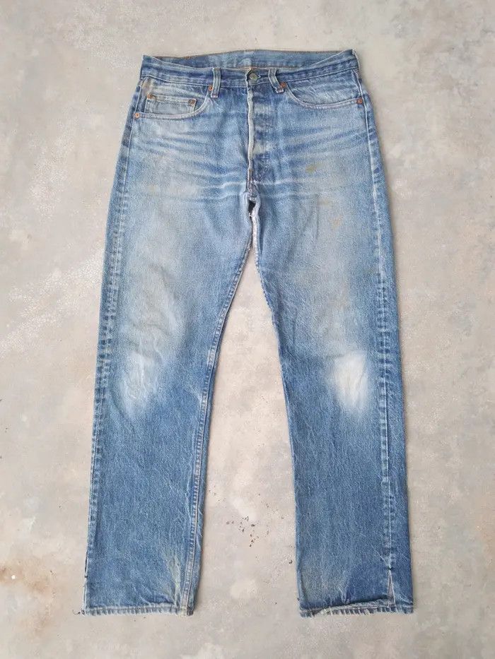 Levi's 80s Vintage Levis 501 Made In USA Distressed Jeans 31x30 Size US 31 - 1 Thumbnail