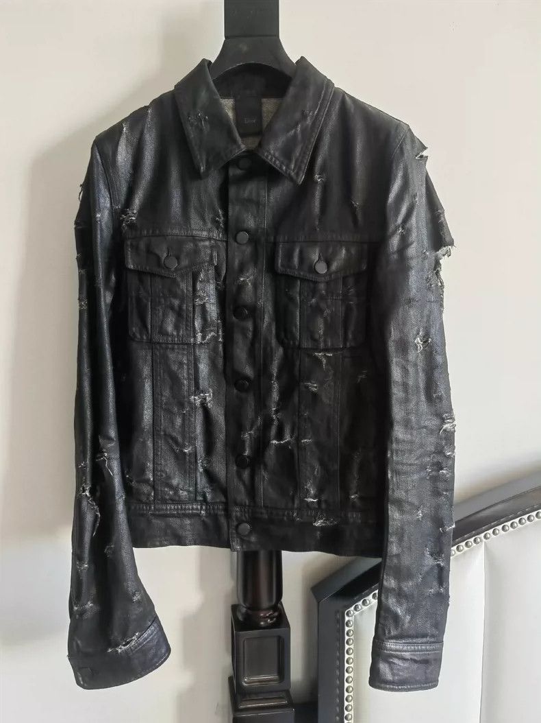 Dior Dior 04ss' Strip 'Vinyl Sabotage Denim jacket -DMC Dior Dior 04ss' Strip 'Vinyl Sabotage Denim jacket -DMC