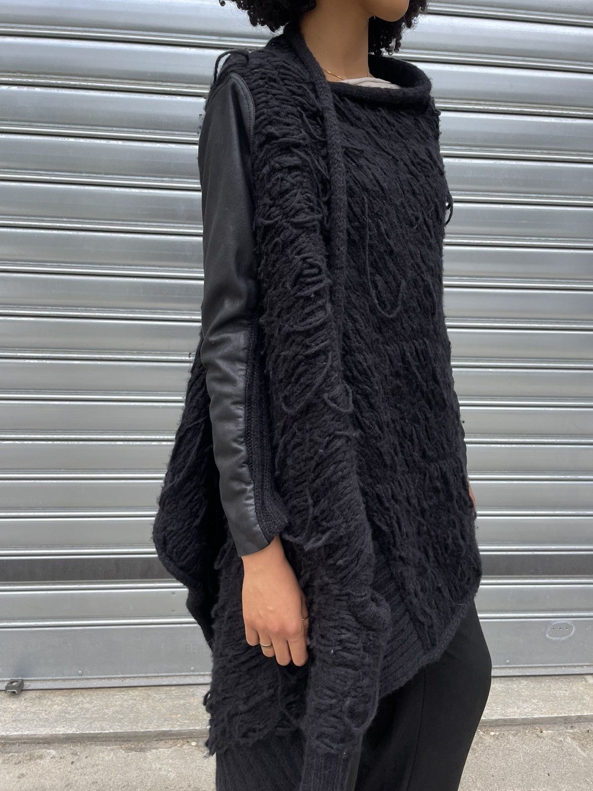 Isabel Benenato Isabel Benenato A/W 2011-2012 Cardigan Wool/Leather Size L / US 10 / IT 46 - 7 Thumbnail