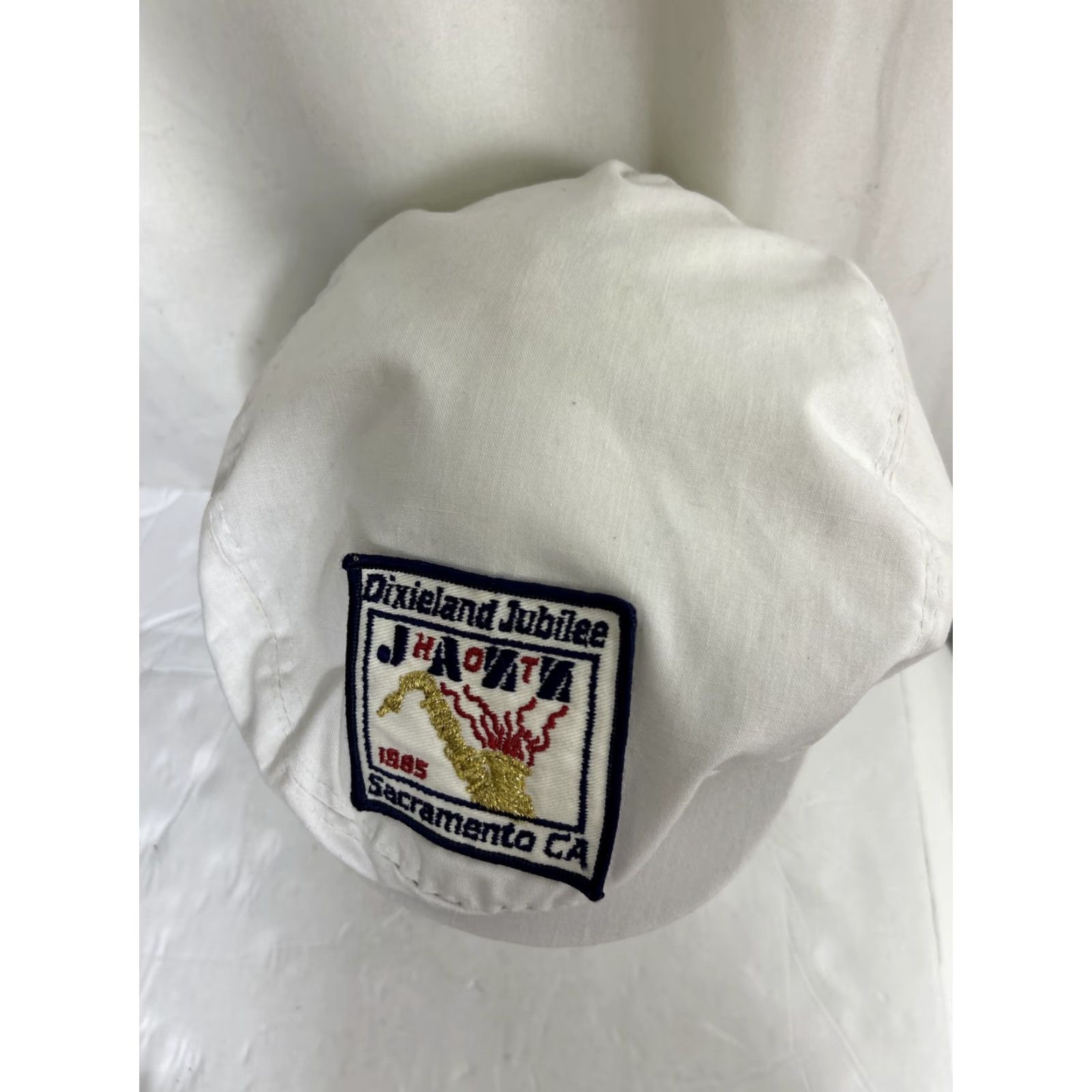 Vintage VINTAGE Dorfman Pacific Ivy Cap Newsboy Cap White 80s Sacramento Jazz Jubilee Cotton L Men Ivy Womens Mens Boys Girls Size ONE SIZE - 5 Thumbnail