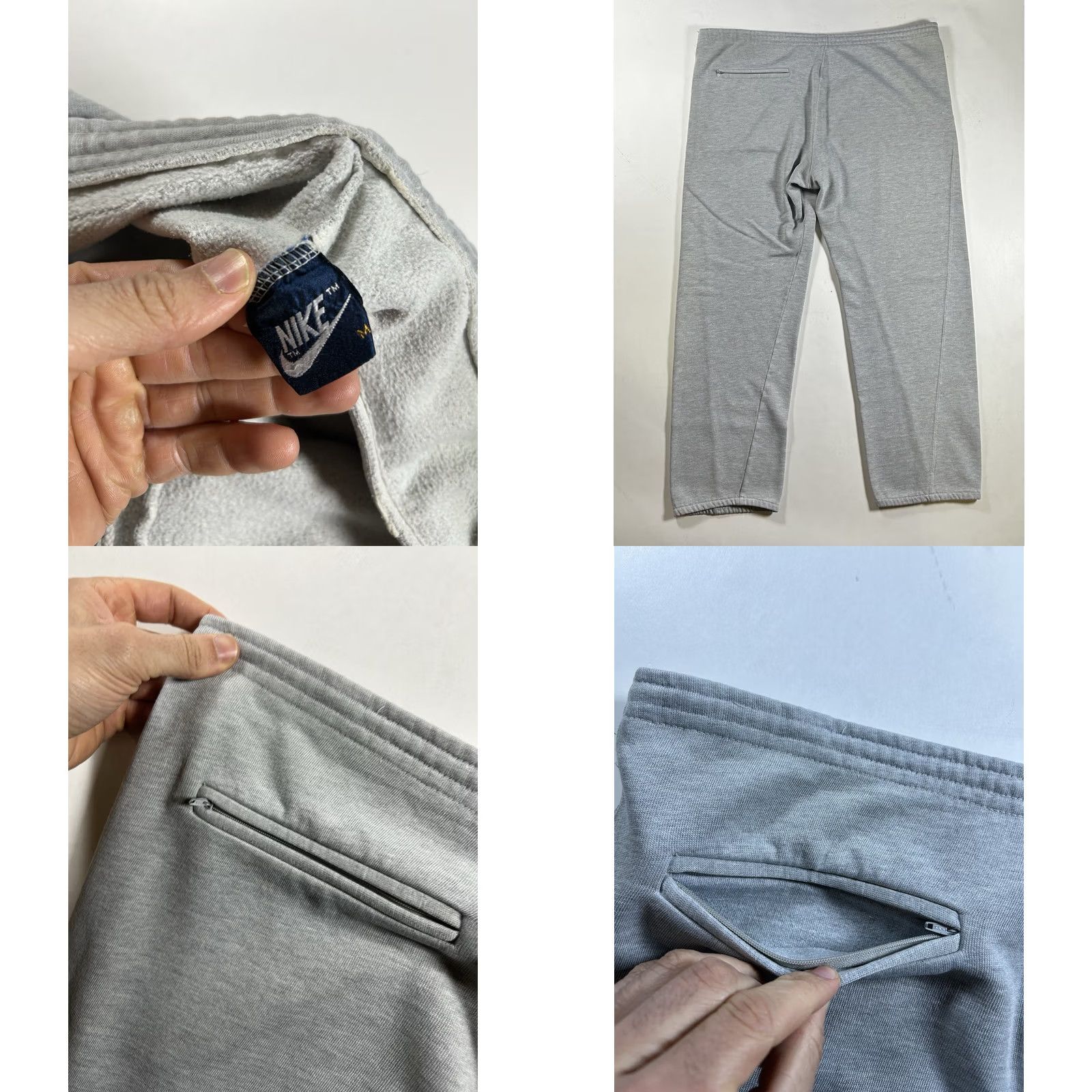 Nike VINTAGE Nike Sweatpants Gray Terry Wide Leg Baggy Medium Blue Tag 19.75x36.5 Mens Sweatpants 80s Nike Blue Tag 80s Theme Size US 31 - 8 Thumbnail