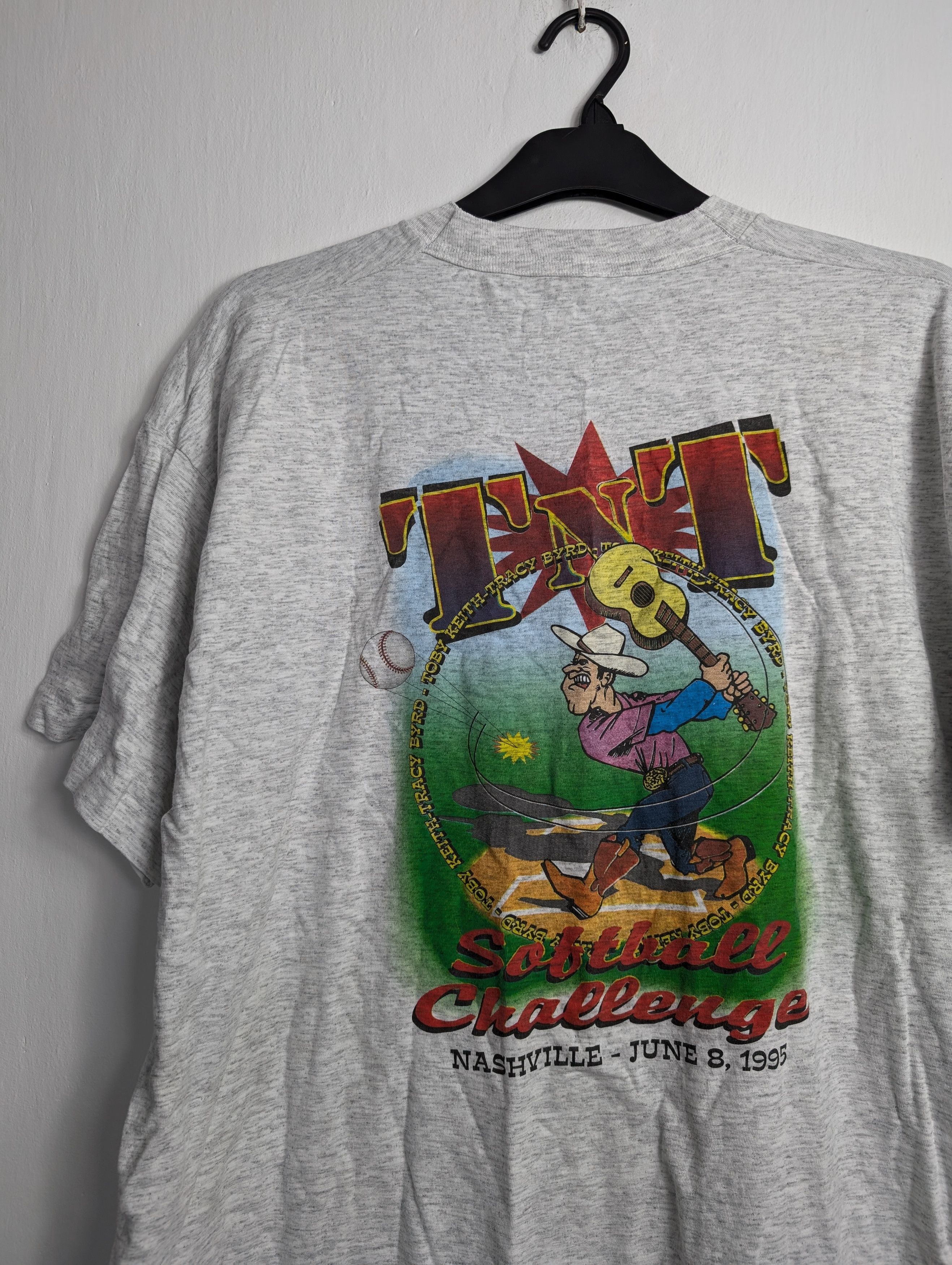 Vintage Vintage 90s Softball Nashville 1995 Graphic T-Shirt Size US XXL / EU 58 / 5 - 2 Thumbnail