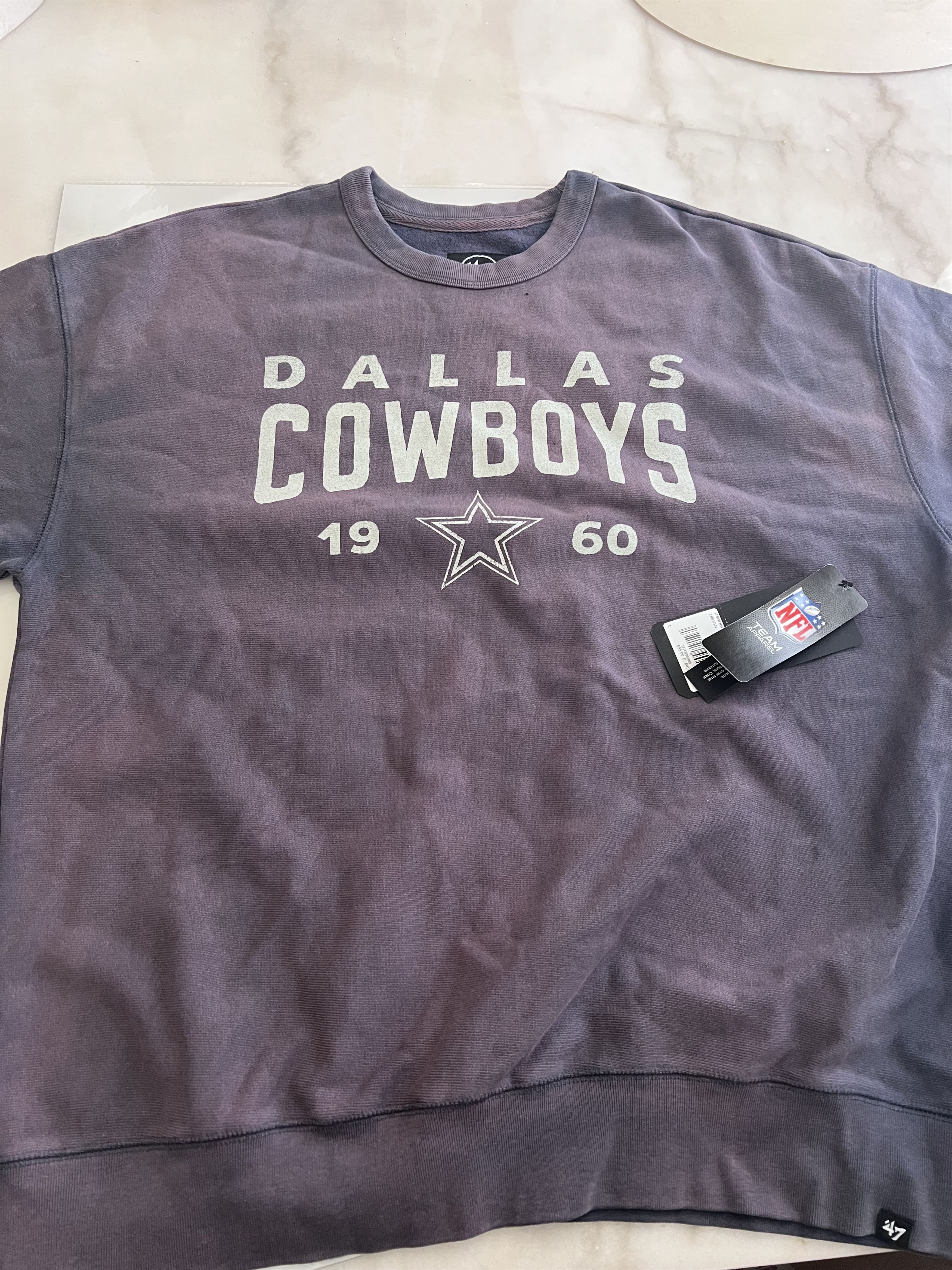 NFL Men’s ‘47 Brand NFL Dallas Cowboys Crewneck Sz Large Size US L / EU 52-54 / 3 - 1 Thumbnail
