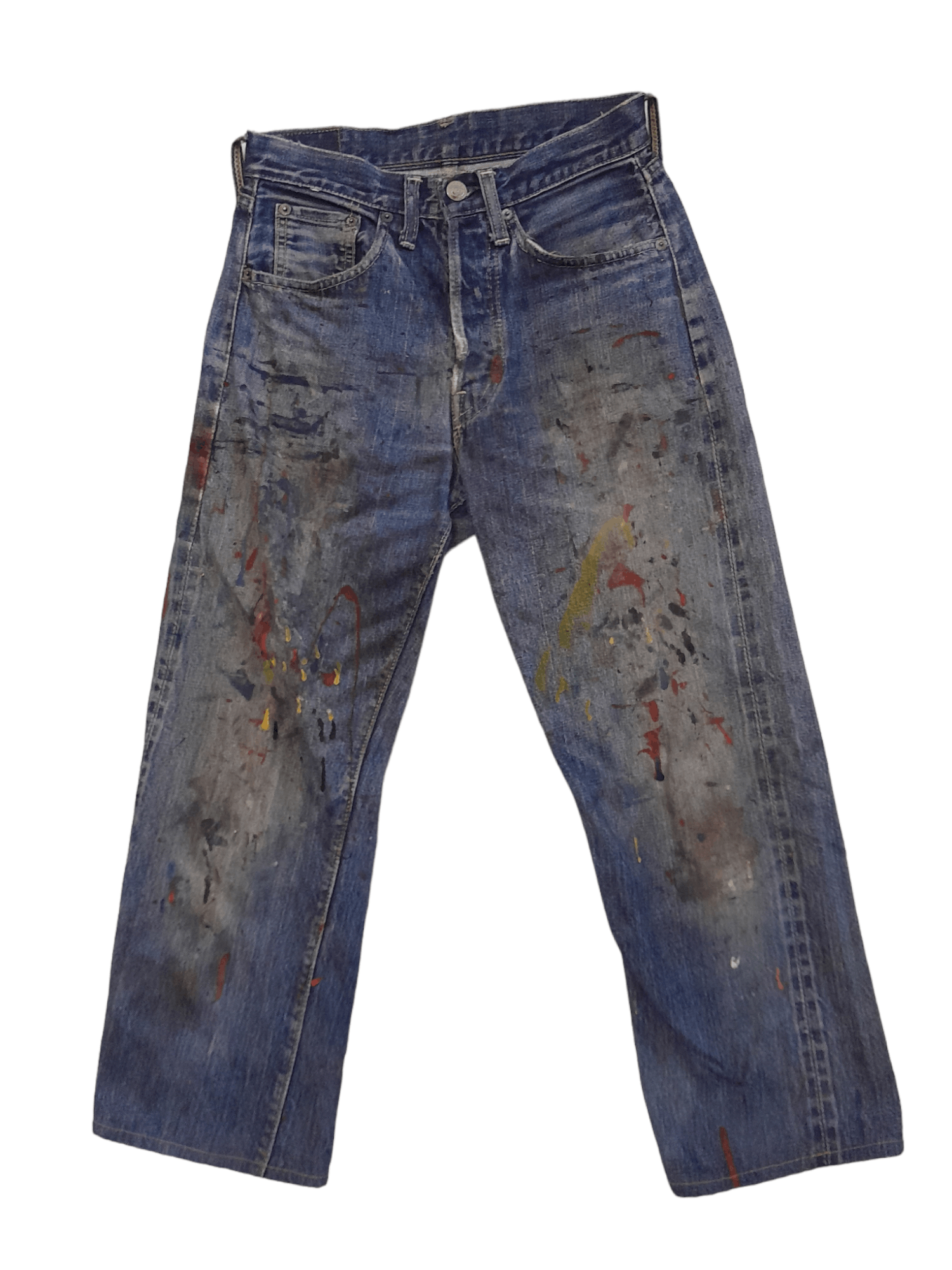 image of 60S Levis 501 Big E 6 Sevedge Usa Denim V Stitces (F218) in Blue, Men's (Size 26)