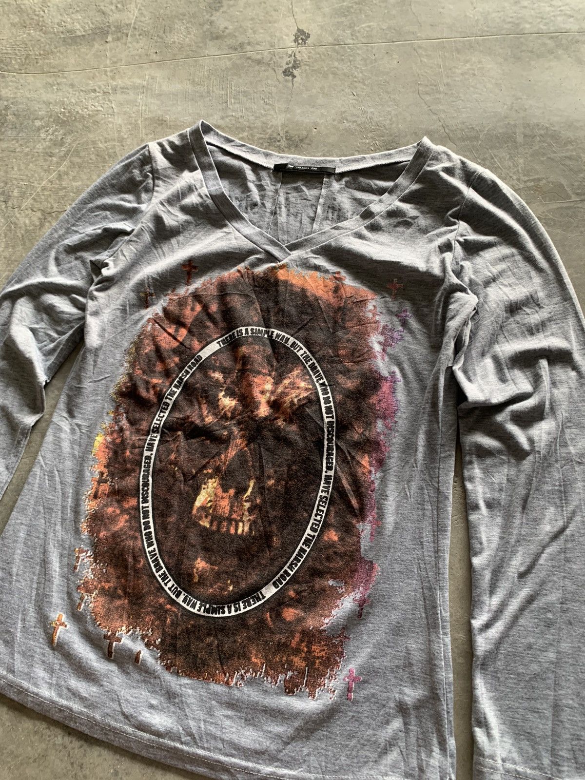 20471120 × Hysteric Glamour × Le Grande Bleu (L.G.B.) ifsixwasnine inspired skull design back poem cross pattern Size US S / EU 44-46 / 1 - 9 Thumbnail