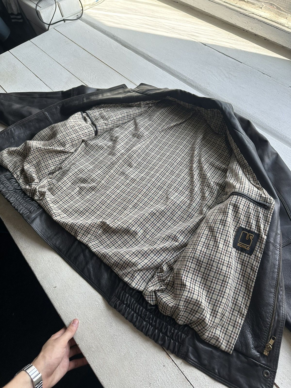 Other 🚨VNTG LEATHER JACKET AVANT GARDE ASYMMETRICAL BROWN MOTO Size US L / EU 52-54 / 3 - 8 Thumbnail