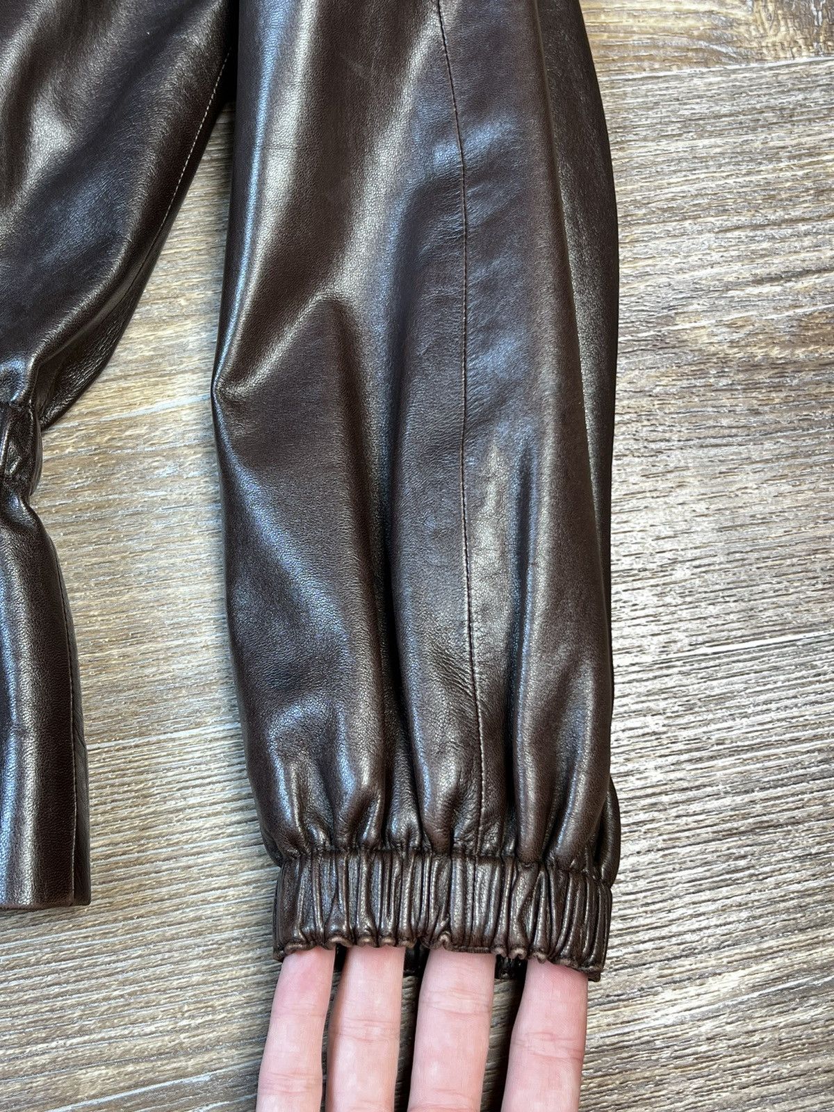 Yves Saint Laurent Yves Saint Laurent Rive Gauche Brown Leather Jacket Size XS / US 0-2 / IT 36-38 - 10 Thumbnail