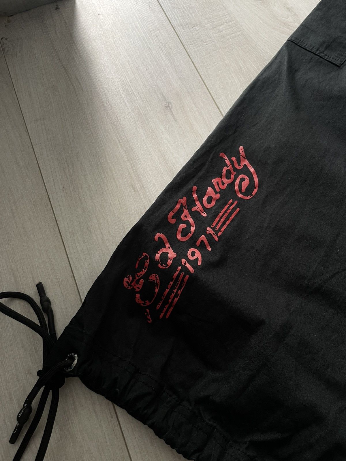 Ed Hardy Ed Hardy Y2K Japanese Cargo Baggy Pants 00's Black Big Logo Size 25" / US 0 / IT 36 - 8 Thumbnail