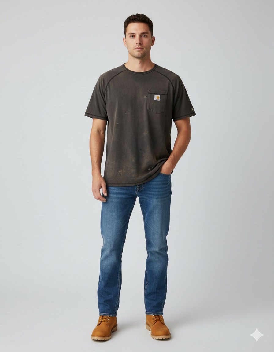 Carhartt 🔥Sun Faded Carhartt Force Pocket Tee Size US XXL / EU 58 / 5 - 1 Thumbnail