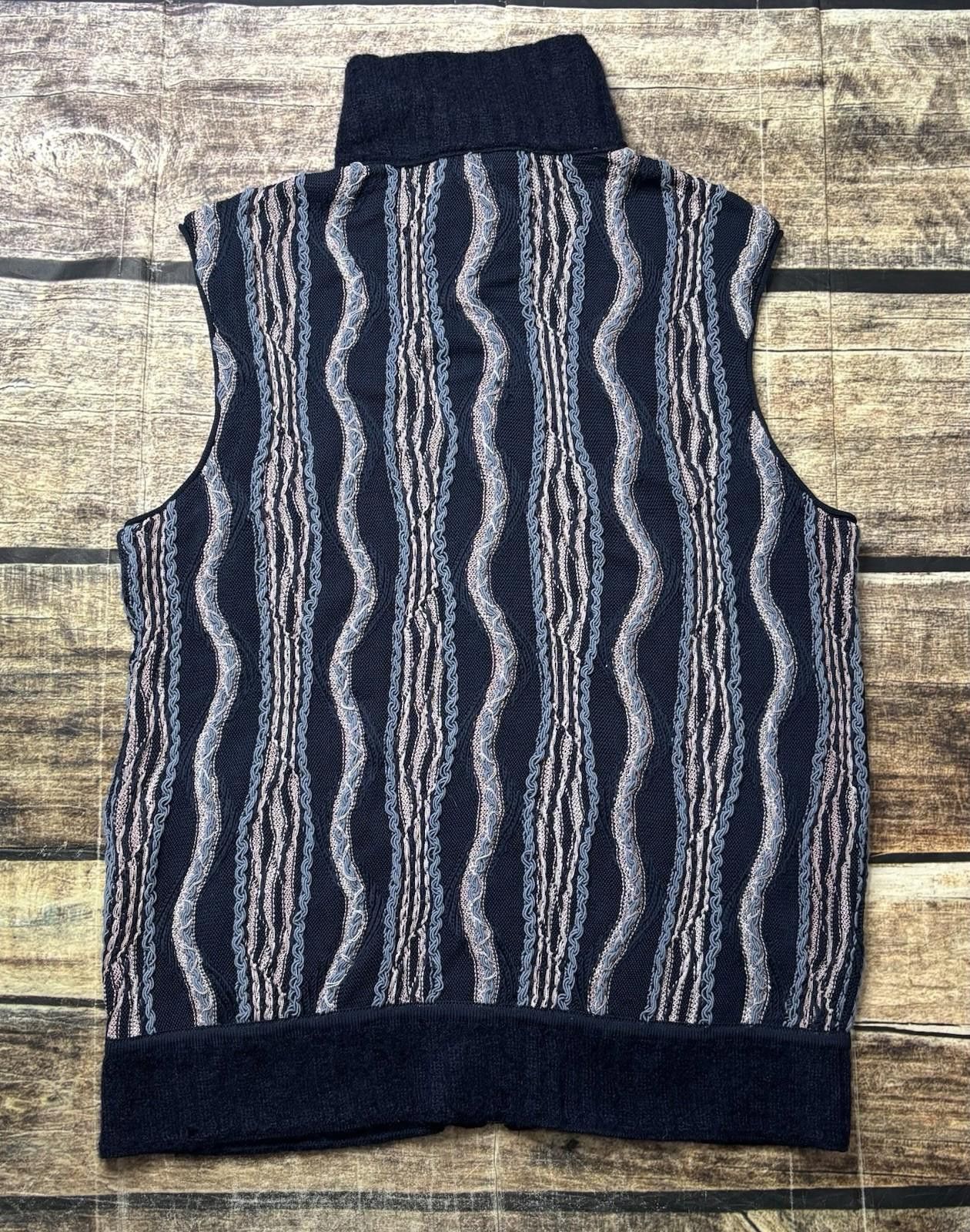 Coogi VTG Coogi Sweater Vest Mens Large 3D Knit Australia Zip Size US L / EU 52-54 / 3 - 3 Thumbnail
