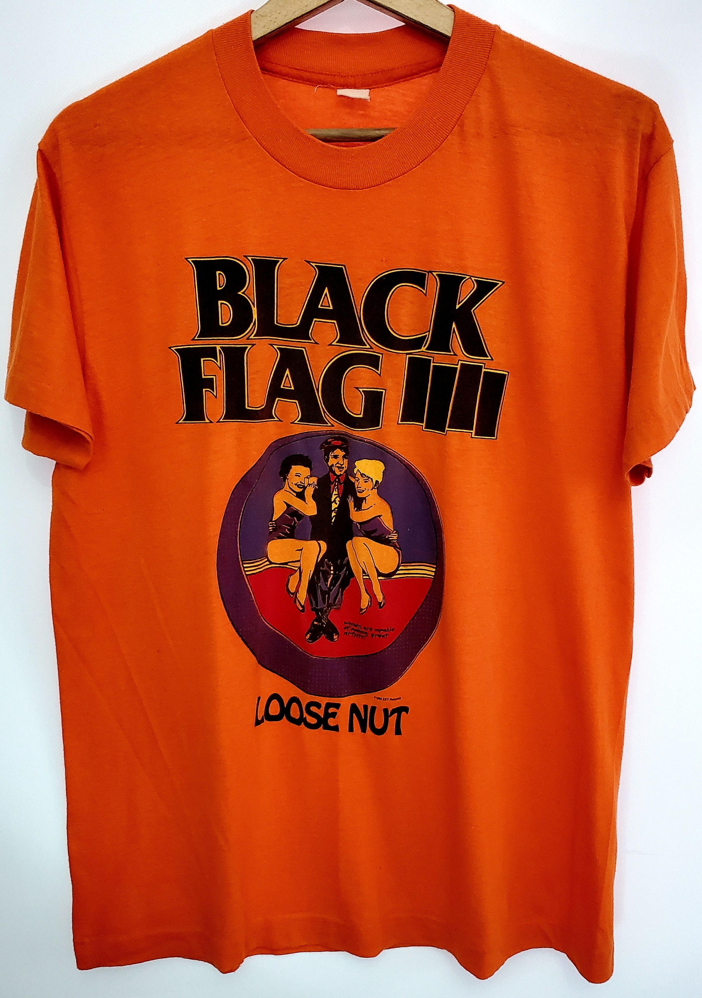 Band Tees × Black Flag × Vintage VINTAGE 1985 BLACK FLAG LOOSE NUT  