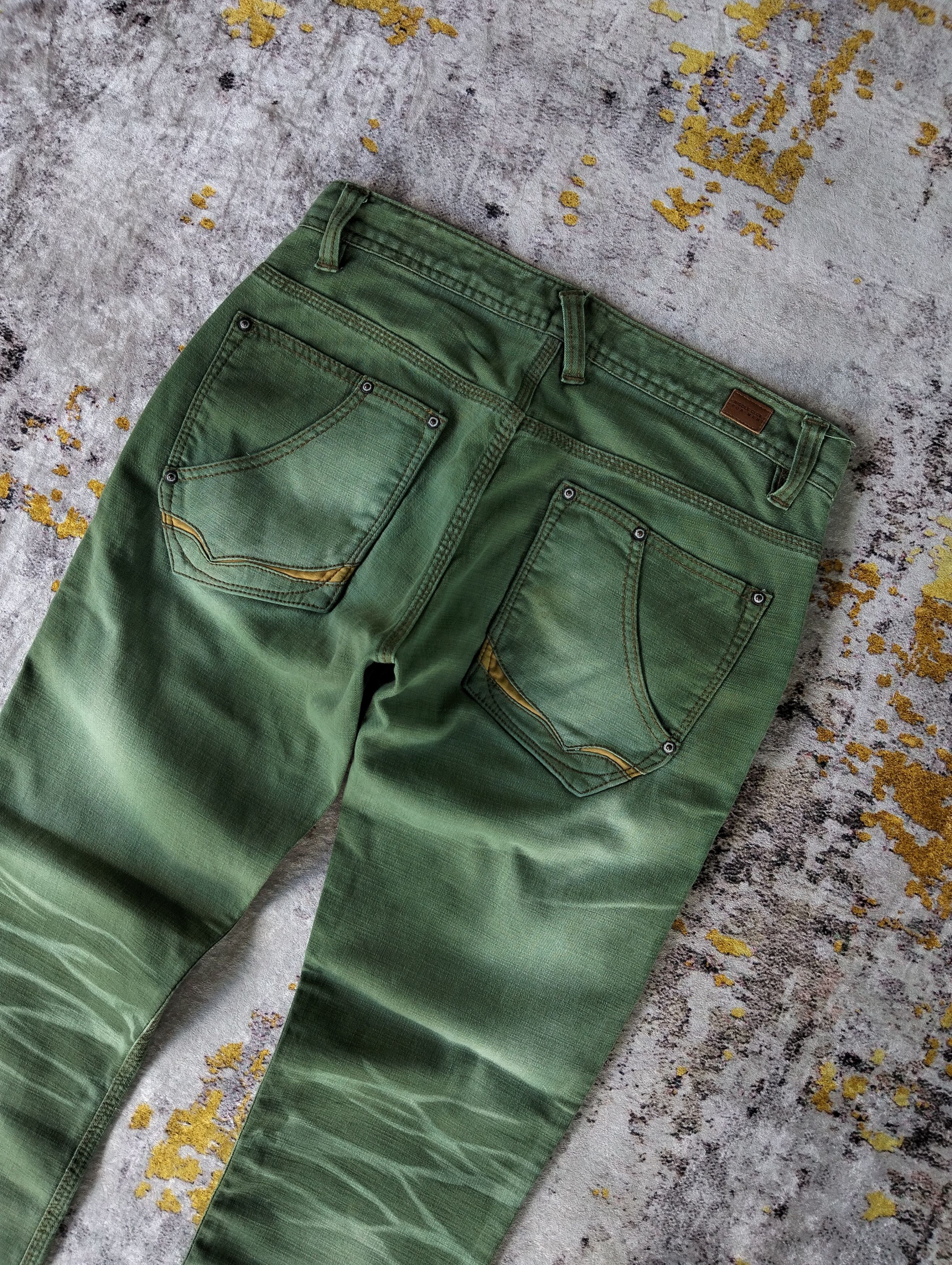 Nicole Club Nicole Club For Men Slim Green Whiskers Low Rise Jeans Size US 31 - 8 Thumbnail