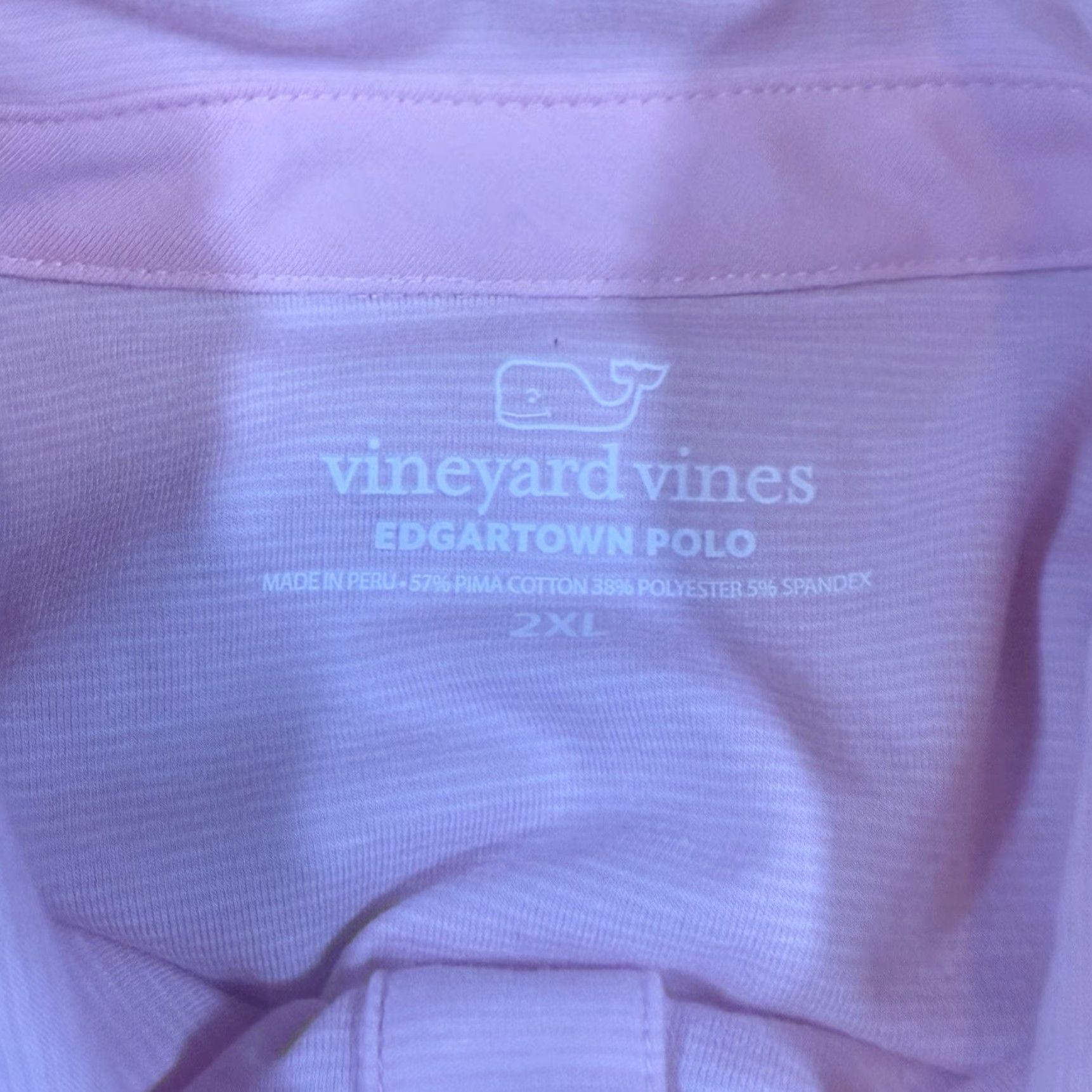 Vineyard Vines Vineyard Vines Edgartown Polo Shirt Mens 2XL Pink Derby Horse Whale Striped Short Sleeve Polo 2XL Mens Pink Derby Horse Whale Size US XXL / EU 58 / 5 - 4 Thumbnail