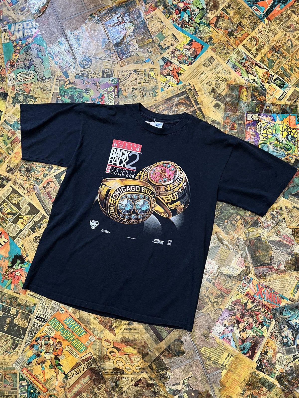 ‘91 Chicago Bulls Back to Back world Champions t-shirt