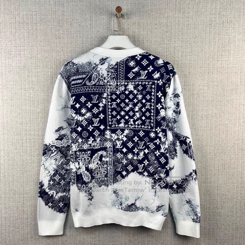 Louis Vuitton Louis Vuitton FW22 Full Print Tie-Dye Logo Cashew Crew Nec Size US XL / EU 56 / 4 - 2 Thumbnail